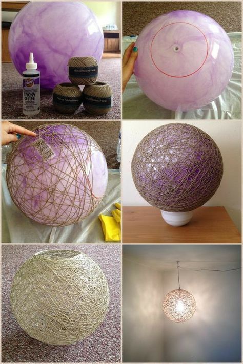 Diy Desk Organization, Desk Diy, Diy Lampe, Rope Diy, Home Diy On A Budget, Diy Bottle, Diy Projects On A Budget, Diy Desk, Diy Interior