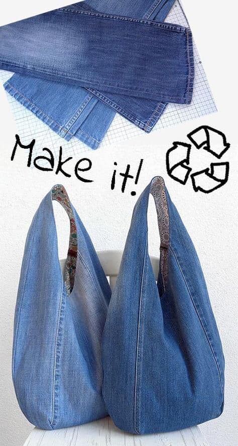 100 façons inimaginables de recycler de vieux jeans Återvinna Jeans, Tas Denim, Handbag Sewing, Diy Sy, Denim Bag Diy, Denim Bag Patterns, Handbag Sewing Patterns, Sac Diy, Diy Denim