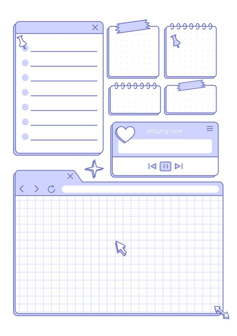 Ipad Journaling Template, Goodnotes Scrapbook Ideas, Journal Items Printable, Printouts For Journal, Cute Sticker For Journal, Kilonotes Sticker, Sticker For Journal Free Printables, Aesthetic Journal Printables, Cute Digital Stickers Goodnotes