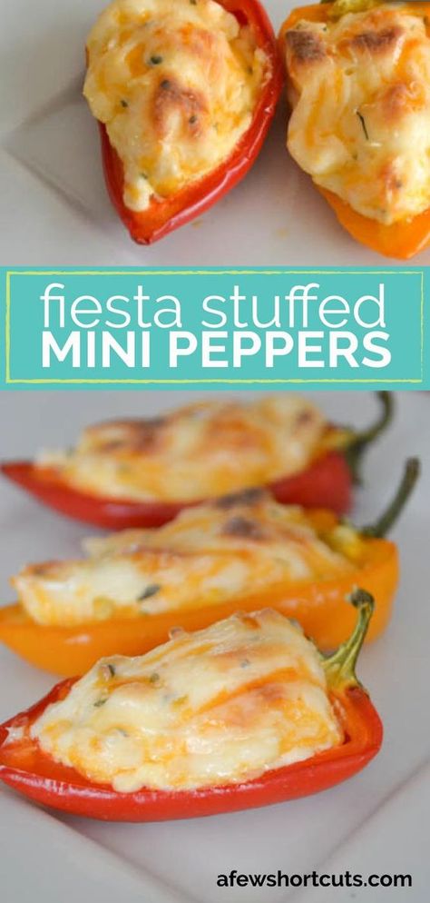 Mini Aperitivos, Mini Peppers Recipes, Mini Peppers, Pepper Recipes, Stuffed Mini Peppers, Amazing Appetizers, Crumbled Bacon, Snacks Für Party, Peppers Recipes