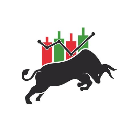 Bullish Trader Logo. Forex bull logo design template vector. Financial bull logo design. Trade Bull Chart. Big Bull Stock Market Logo, Forex Bulls And Bears Logo, Forex Logo Design, Bullish And Bearish Logo, Trading Logo Design, Forex Logo, Trader Quotes, Bull Logo Design, Bear Vs Bull