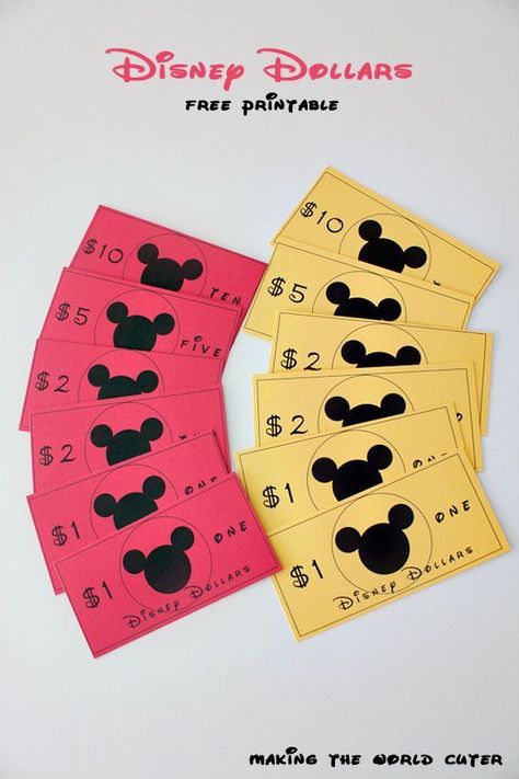 Disney Dollars Printable and Punch Card to help kids save for souvenirs for your trip to Disney. Disney Classroom Management, Disney Dollars Printable Free, Disney After School Club Ideas, Disneyland Themed Classroom, Disney Classroom Ideas, Mickey Mouse Money, Classroom Currency, Disney Classroom Theme, Disney Dollars