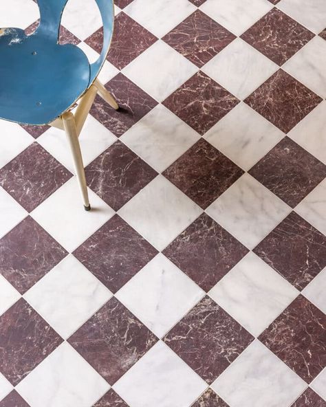 Checkerboard Marble Mosaic Tiles Plano Rosso Shadow White SNB Stone Bathroom Tile Traditional, Burgundy Floor Tiles, Red And White Tile Floor, Red And White Floor Tiles, Checkerboard Floor Entryway, Chequerboard Floor Bathroom, Black And White Entryway Tile, Burgundy Checkered Floor, Green And White Tile Floor