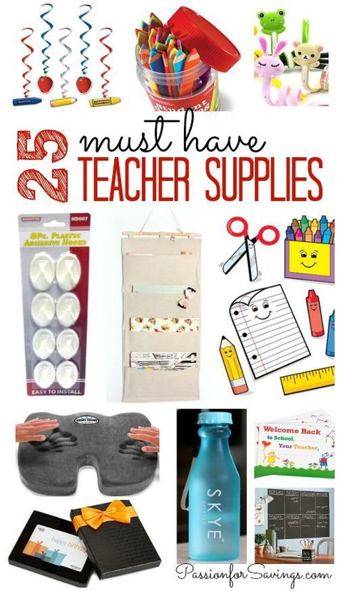 25 Must Have Teacher Supplies! Back to School Ideas for the Classroom and Teacher Survival Supplies! Teacher Items, College Math, Middle School Teacher, School Supplies For Teachers, Teacher Survival, Teacher Must Haves, Survival Supplies, Teaching Supplies, Teacher School