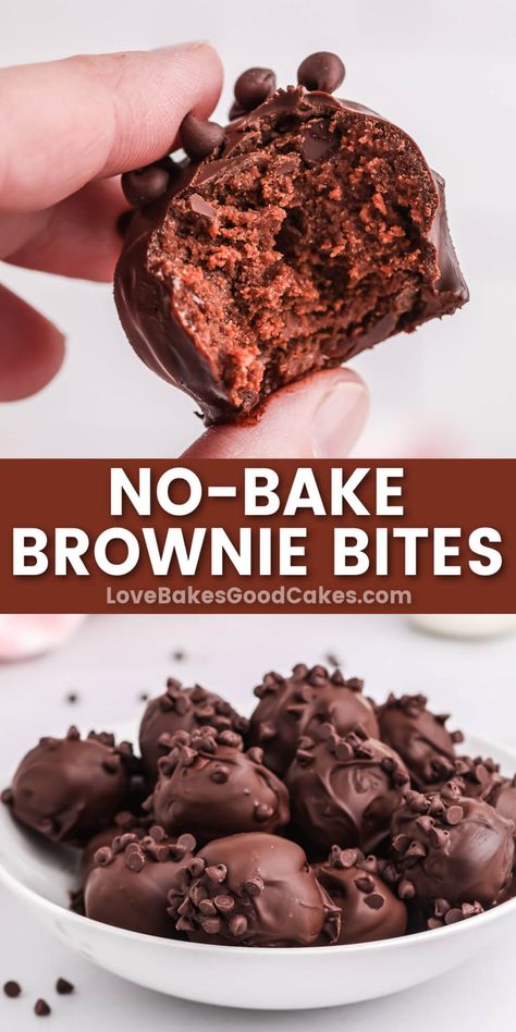 Fiesta Desserts, No Bake Brownie Bites, Fun Dessert, Dinner Recipes For Family, No Bake Brownies, Easy No Bake Desserts, Brownie Bites, Easy Baking Recipes Desserts, Sweet Snacks Recipes