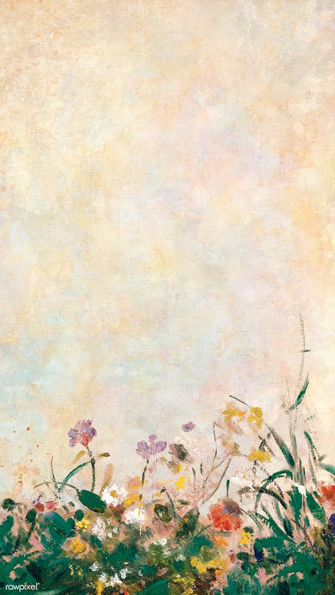 Yellow floral wall textured background | free image by rawpixel.com / busbus / HwangMangjoo Phone Green, Field Watercolor, Floral Watercolor Background, Flowers Field, Odilon Redon, Watercolor Backgrounds, Flower Graphic Design, Spring Wallpaper, Yellow Wallpaper