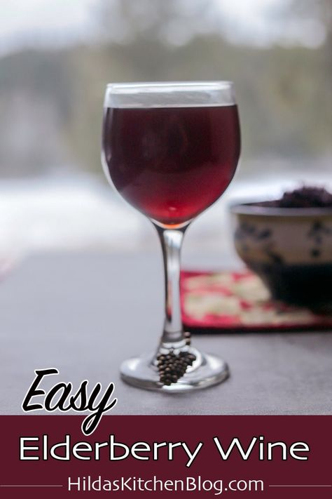 Elderberry Wine Recipe, Elderberry Wine Recipe How To Make, Elderberry Liquor, Elderberry Vinegar, Fruit Wine Recipes, Elderberry Wine, Wine Making Recipes, Elderberry Recipes, Dandelion Wine