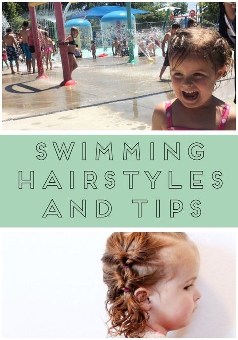 Swimming Hairstyles and Tips Hairstyles Swimming, Pool Day Hair, Hairstyles Girl, Hairstyle Youtube, Swimming Hairstyles, Beach Hairstyles Medium, Pool Hairstyles, Athletic Hairstyles, Great Hairstyles