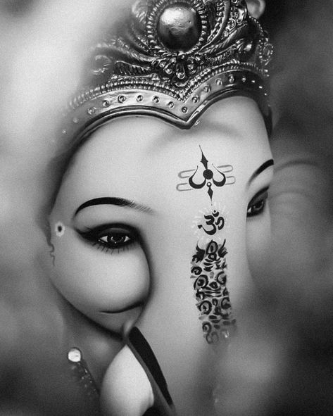 Wallpaper Bappa Wallpaper, Ganpati Bappa, Black And White, White, Black