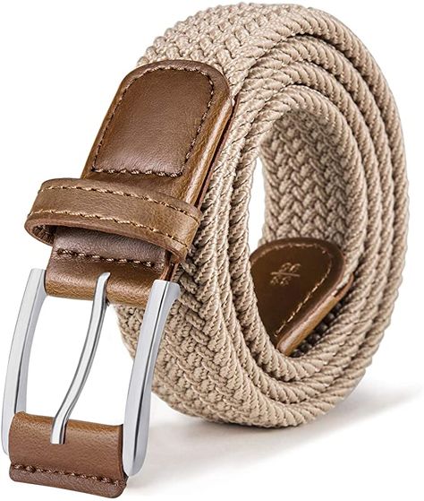 Stretch Belt Men,BULLIANT Mens Woven Braided Web Belt 1 3/8 for Golf Casual Pants Shirts Jeans at Amazon Men’s Clothing store Casual Braids, Golf Belt, Web Belt, Belt Men, Man Weave, Golf Wear, Braids With Weave, Branded Belts, Stretch Belt