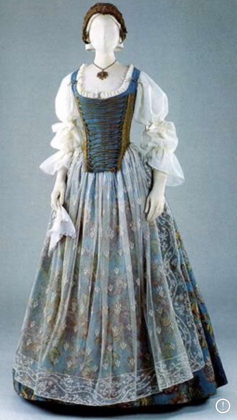 Historical dress 18th Century Womens Clothing, 17 Century Fashion Women, Mid 18th Century Fashion, 1600s Womens Fashion, Mid Century Dress, Early 18th Century Fashion, Mid 1700s Fashion, 1700s Womens Fashion, 1700 Gowns