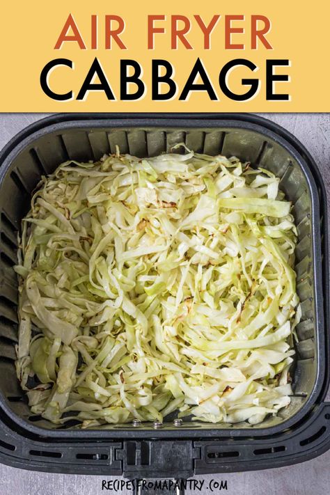 Airfry Cabbage Recipes, Low Fat Cabbage Recipes, Cabbage Air Fryer Recipe, Cabbage Air Fryer, Air Fry Cabbage, Cabbage Steaks Air Fryer, Air Fried Cabbage, Air Fried Vegetable Recipes, Air Fryer Cabbage