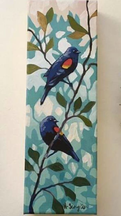 수채화 그림, Bird Artwork, Art Inspiration Painting, Watercolor Bird, Painting Art Projects, Diy Art Painting, Birds Painting, Canvas Art Painting, Whimsical Art