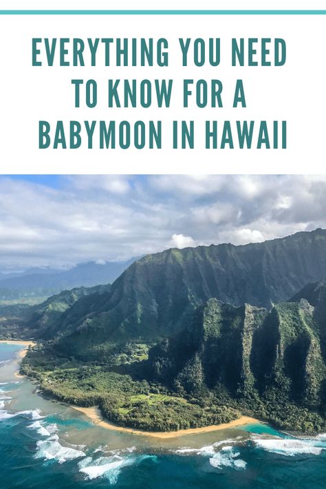 Everything you need to know to plan the perfect babymoon in the Hawaiian island of Kauai- restaurants, beaches, hikes, and a complete breakdown of the areas on the island. #Kauai #babymooninHawaii Kauai Babymoon, Family Tropical Vacation, Kauai Restaurants, Mexico Family Vacation, Best Hawaiian Island, Travel Nashville, Travel In Canada, Babymoon Destinations, Poipu Beach