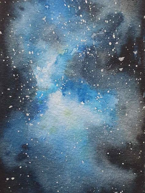 Galaxy Painting Watercolor, Brush Pen Watercolor, Galaxy Ideas, Galaxy Art Painting, Creative Galaxy, Types Of Galaxies, Hardware Art, Galaxy Crafts, Watercolor Brush Pens