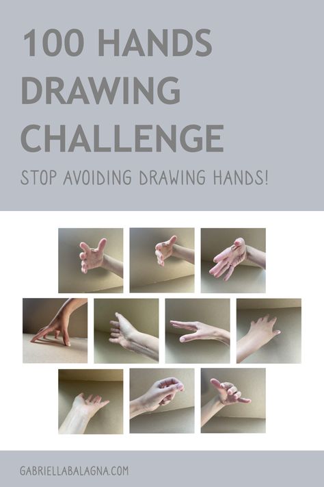 Take the 100 Hands Drawing Challenge! Grab a pencil or drawing tablet and start sketching away. This free PDF gives you 100 photos of hands in various poses to use as reference for your art! Get confident at drawing hands in all kinds of poses simply by using these photos for practice. Hand Exercises Drawing, 100 Hands Challenge Board, Step By Step Drawing Hands, Drawings Of Hands Sketches, Hand Anatomy Drawing Study, 100 Hands Challenge, Dynamic Hand Poses, Photos Of Hands, Drawn Hands