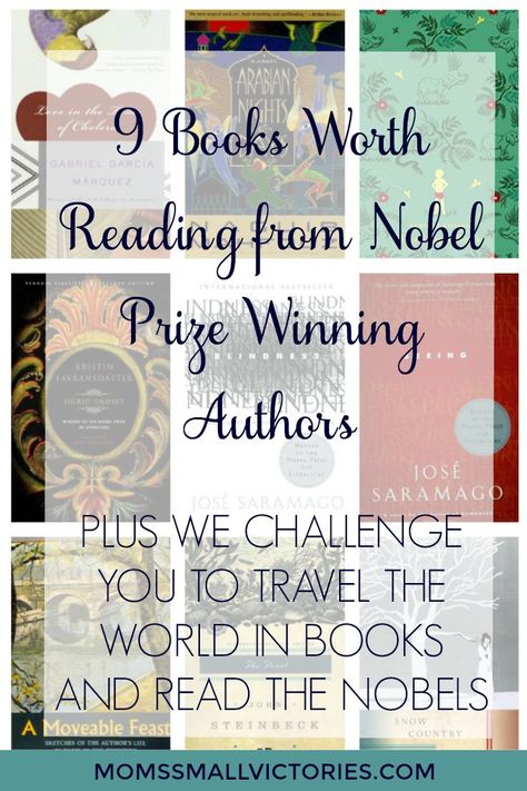 9 Books Worth Reading from Nobel Prize Winning authors and the April 2017 Travel the World in Books & Read the Nobels Event Pulitzer Prize Books, Book Blogging, Books Worth Reading, Reading Projects, Nobel Prize In Literature, Diverse Books, Books You Should Read, The Book Thief, Pulitzer Prize