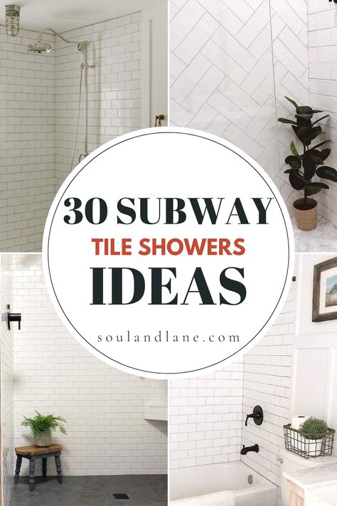 Elevate your bathroom style with these stunning subway tile showers! From classic white to bold pops of color, explore inspiring ideas to transform your space into a modern oasis. Discover unique patterns, textures, and design tips to create a bathroom that's both timeless and on-trend. Get ready to revamp your shower with the magic of subway tiles! Subway Tile Shower Designs, Subway Tile Bathroom Wall, Shower Tile Patterns, Unique Subway Tile, Classic Bathroom Tile, Master Shower Tile, Herringbone Subway Tile, White Subway Tile Shower, White Subway Tile Bathroom