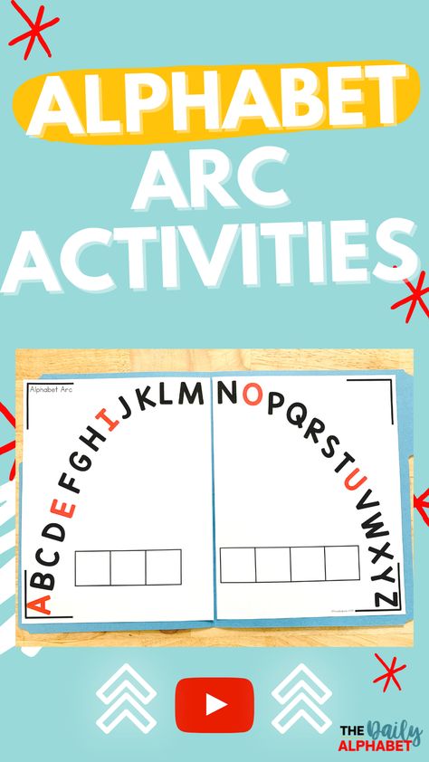 Alphabet Arch Activities, Sor Kindergarten, Reading Manipulatives, Alphabet Arc, Letter Recognition Kindergarten, Preschool Reading Activities, Free Phonics Activities, Teaching Letter Recognition, Alphabet Letter Activities