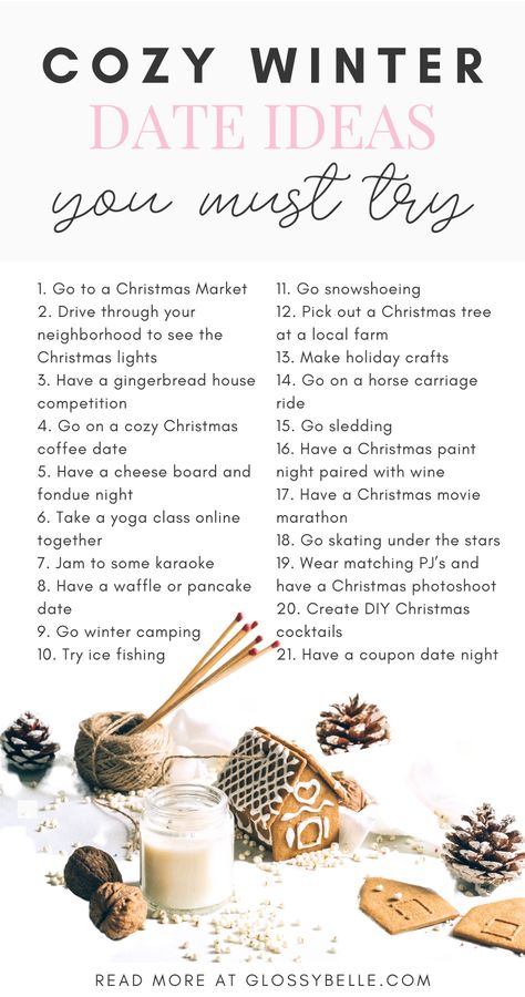 Winter Date Bucket List, Holiday Couple Ideas, Christmas Couples Bucket List, Couples Winter Bucket List, Couple Christmas Bucket List, Things To Do Winter Bucket Lists, Winter Challenge Ideas, Winter Hang Out Ideas, Season Date Ideas