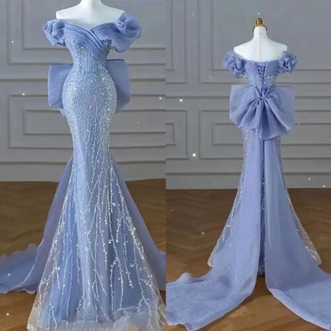 Mermaid Design Dress, Prom Dress Designs Ideas, Casino Inspired Outfits, Best Gown Design Gorgeous Dress, Blue Gowns Elegant, Dress For Ball, Blue Fantasy Dress, Mermaid Dress Prom, Fancy Blue Dress