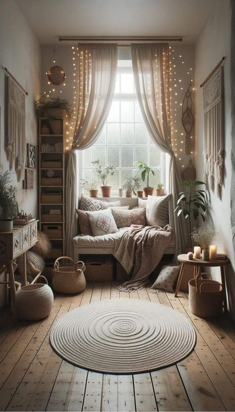 Cozy Room Decor, Boho Living Room, Cozy Room, Room Inspiration Bedroom, Dream House Decor, Www Pinterest Com, Dream Home Design, Window Sill, The Window