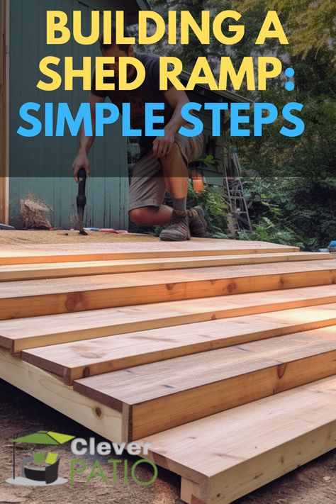 Building a Shed Ramp Building Ramp For Shed, Elevated Shed, Ramp For Shed, Shed Ramp, The Shed, Building A Shed, Yard Ideas, Heavy Equipment, Shed