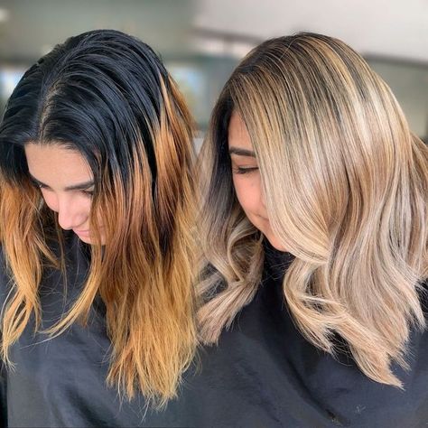 Neutralize orange tones and achieve an ashy look with Wella Colorcharm’s permanent Liquid Ash Series (Read article) https://buff.ly/43vDV0h #tonehair #brassyhair #colourwarehouse How To Cancel Out Orange Hair, 7 Blonde Hair Level, Tone Orange Brassy Hair Shades Eq, Orange Brassy Hair Color Correction, Level 8 Blonde Toner, How To Tone Orange Brassy Hair, Shades Eq Toner Formulas To Cancel Orange, Tone Orange Hair At Home, Remove Brassy Tones Blondes