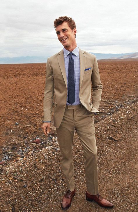 The Tie Guy : Photo Costume Beige, Khaki Suits, Khaki Suit, Suit Combinations, Tan Suit, Beige Suits, Brown Suits, Custom Suit, Sharp Dressed Man