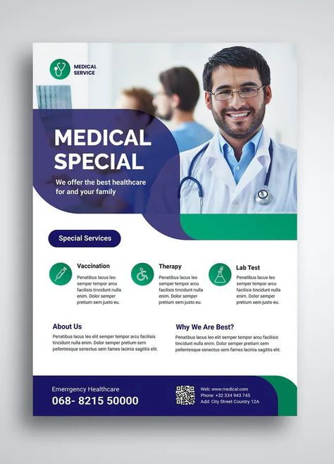 Medical Poster Design, Medical Magazine, Medical Flyer Design, Medical Flyer, Promo Flyer, Mailer Design, Medical Posters, Pamphlet Design, Flyer Design Layout