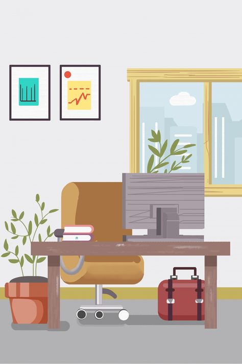 Cartoon Office Free Clipart Work Aesthetic Office, Desktop Drawing, Office Clipart, Office Drawing, Productive Workspace, Office Cartoon, Wallpaper Office, Fiesta Mickey Mouse, Minimalist Home Office