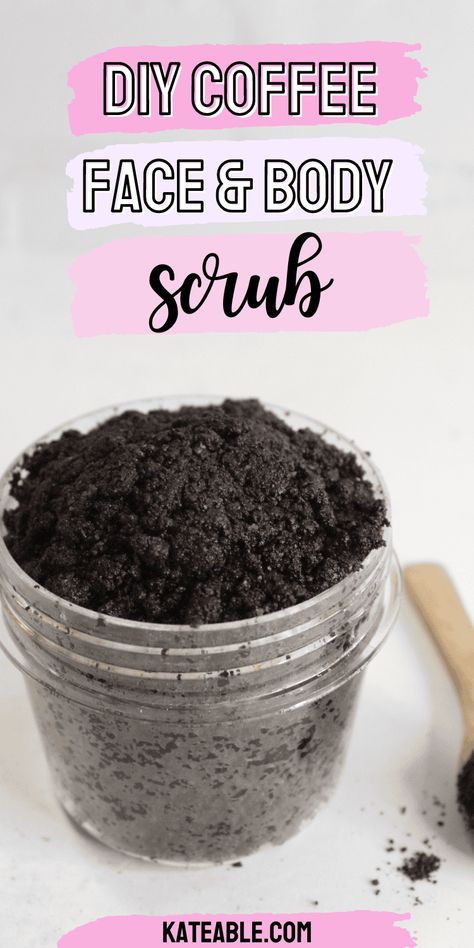 4-Ingredient Homemade Coffee Scrub for Face and Body - Diy Coffee Scrub Exfoliate, Diy Coffee Face Scrub, Coffee Scrub For Face, Exfoliating Body Scrub Diy, Exfoliating Scrub Diy, Diy Exfoliating Face Scrub, Homemade Facial Scrub, Scrub For Face, Diy Facial Scrub