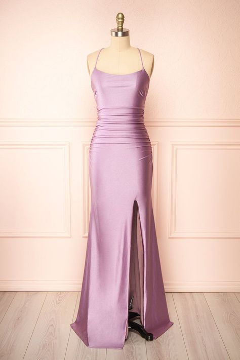 Lavender Elegant Dresses, Silk Grad Dresses, Lavender Dress Formal Classy, Pruple Dress, Tight Silk Dress, Light Purple Dress Long, Light Purple Long Dress, Dinner Dance Dresses, Birthday Long Dress