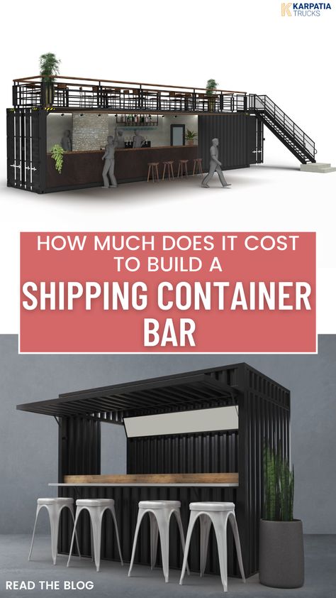 Grow Your Food Truck Business: Essential Tips To Successfully Manage And Increase Your Sales, Learn How To Start A Mobile Food Cart Business: Mobile Food Facility; Popular Pizza Food Truck Options; Airstream Food Truck Layout For Food Truck Business Shipping Container Tiki Bar, Shipping Container Beer Garden, Container Business Design, Shipping Container Bars, Shipping Container Food Court, Shipping Container Restaurant Design, Container Bar Ideas, Container Bar Design, Container Restaurant Design