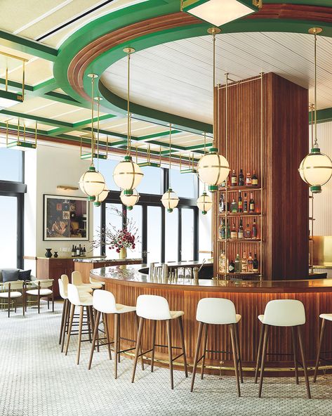 Legacy Records in Hudson Yards by Ken Fulk. Ken Fulk, Bar Restaurant Design, Decoration Restaurant, Private Dining Room, Rooftop Restaurant, Restaurant New York, High Design, Bar Interior, Nyc Restaurants