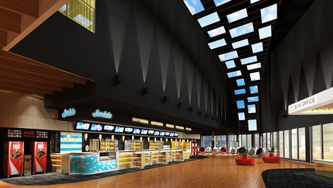 Cinema Concession, Theater Concept Art, Mall Escalator, Popcorn Factory, Cinema Design, Museum Tickets, Food Courts, Cinema Ticket, Movie Theaters