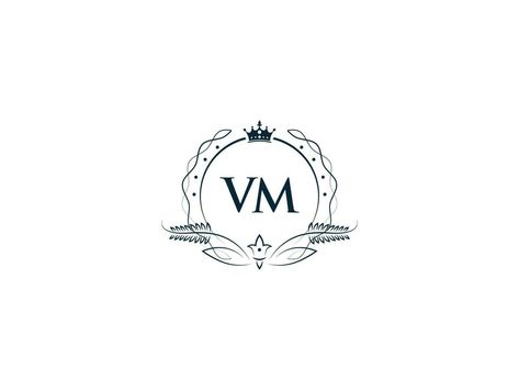 Initial Vm Logo Letter Design, Minimal Royal Crown Vm mv Feminine Logo Symbol Vm Logo, Logo Letter Design, Logo Letter, Photo Logo Design, Logo Symbol, Feminine Logo, Letter Design, Letter Logo Design, Photo Logo