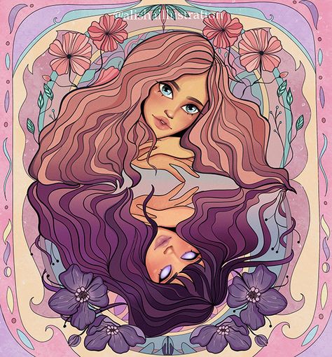 Lilith And Eve Art, Fairytale Images, Lilith Painting, Lilith And Eve, Lilith Art, Campfire Art, Goddess Lilith, Aura Art, Character Design Digital Art