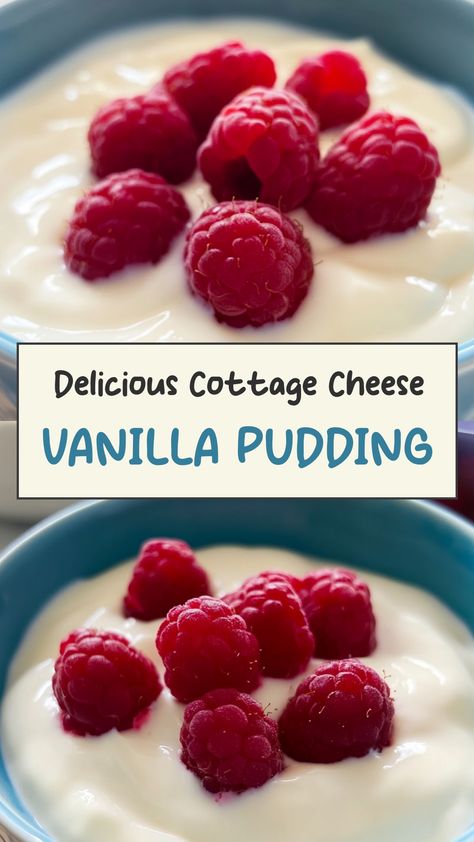 Cottage Cheesecake Recipes, Cottage Cheese Pudding Recipes, Cottage Cheese Chocolate Pudding, Keto Cottage Cheese Dessert, Cottage Cheese Mousse, Cottage Cheese Pudding, Vanilla Pudding Recipe, Cottage Cheese Dessert, Cottage Cheese Dessert Recipes