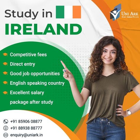 Uniark provides expert support and advice to students who want to study in Ireland. We take care of every minute need until you settle down in college. Give wings to your dreams with Uniark. Apply now! Contact now! For enquiries visit : 🌐 www.uniark.in 📌 Ernakulam, Calicut ☎ 0484-4027772, +91 8893888777 #abroadstudy #abroadeducation #uniark #studyabroad #studyinIreland #Ireland Study In Ireland, Standee Design, Admissions Poster, Education Poster Design, Business Brochure Design, Visiting Card, Education Poster, Visiting Cards, Business Brochure