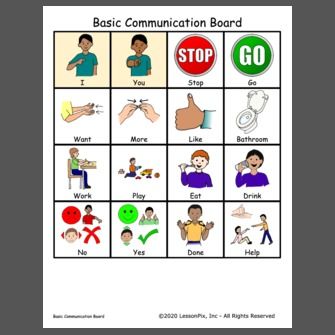 Basic Communication Board Communication Board For Nonverbal, Diy Communication Board, Communication Board Ideas, Pecs Communication, Communication Pictures, Elementary Special Education Classroom, Communication Boards, Speech Therapy Tools, Emotional Activities