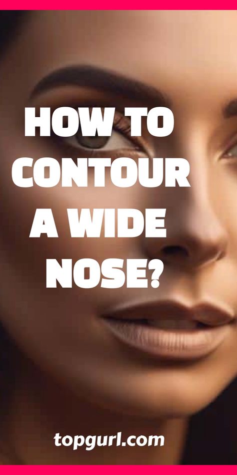 Improve your facial symmetry by mastering the art of contouring a wide nose; discover secrets to a sculpted look that beckons further exploration. Eyebrows For Big Nose, Makeup For Large Nose, Contour Wide Nose, Wide Nose Beauty, Nose Contouring For Big Noses, Nose Contour, Make Nose Smaller, Conturing Makeup, Crooked Nose