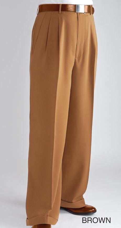 Mens Pleated Trousers, Trouser Pants Outfits, Mens Wide Leg Pants, Gents Fashion, Guys Clothing Styles, Wide Leg Dress Pants, Vintage Mens Fashion, Pants Brown, Pants Outfits