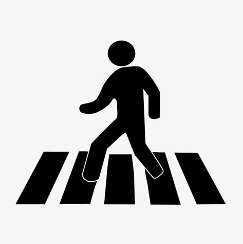 Zebra Crossing Drawing, Pedestrian Crossing Sign, People Walking Silhouette, Traffic Rules For Kids, Walking Drawing, Road Png, Road Safety Poster, Walking Silhouette, Road Drawing