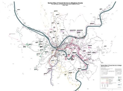 Complete Port Authority System Map of Pittsburgh Port Town Map Dnd, Usda Hardiness Zone Map, Hyderabad Metro Map, Vijayanagara Empire Map, System Map, Transit Map, Allegheny County, Port Authority, Pittsburgh Pa