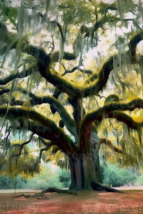 AI Generative Spanish Moss plant tree closeup Spanish Moss Illustration, Spanish Moss Trees, Moss Plant, Vector Frame, Plant Tree, Spanish Moss, Tree Illustration, Beautiful Mess, Beautiful Life