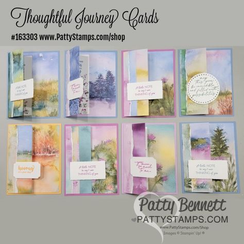 Stamping Up Thoughtful Journey, Thoughtful Journey Dsp, Su Thoughtful Journey Dsp, Stampin Up Thoughtful Journey, Thoughtful Journey Stampin Up Cards, Thoughtful Expressions, Patty Bennett, Designer Paper Cards, Dsp Cards