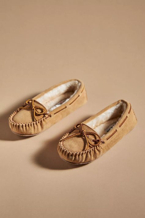 Minnetonka Cally Moccasins | Anthropologie Wardrobe Checklist, Fall Winter Capsule Wardrobe, Capsule Wardrobe Checklist, Capsule Closet, Minnetonka Moccasins, Stylish Footwear, Moccasin Slippers, Winter Capsule, Winter Capsule Wardrobe