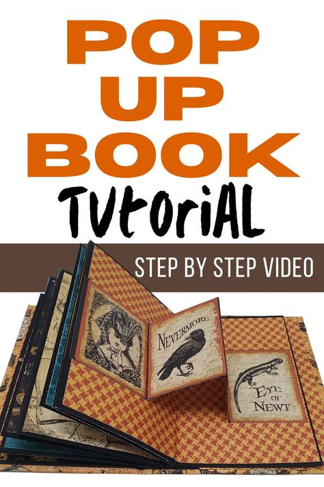 How to make a pop up book with pop up techniques and designs that add to the mini album. Check out the video tutorial to see how to make it Pop Up Techniques, Diy Interactive Book, Popup Book Ideas, Pop Up Scrapbook Ideas Diy, Diy Pop Up Book Tutorials, Popup Book Diy, How To Make A Pop Up Book, Pop Up Book Template, Pop Up Scrapbook Ideas