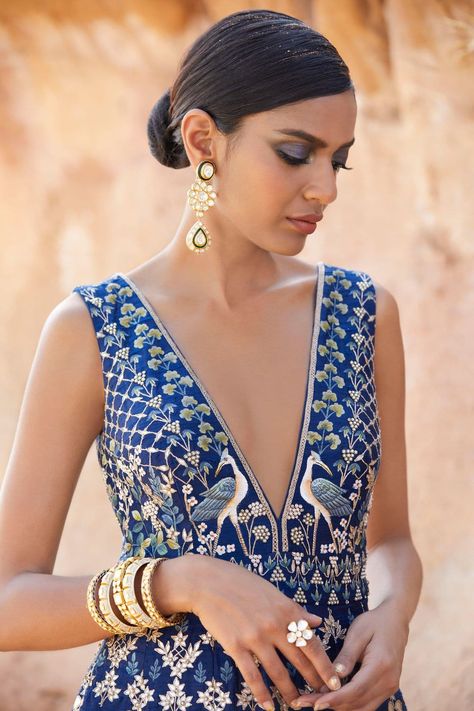 Anita Dongre’s limited edition Pichwai collection has just launched for 2019 brides Anita Dongre Bridal, Anita Dongre Lehenga, Anita Dongre, Desi Girl, Indian Designer Outfits, Indian Attire, Indian Style, Indian Designer Wear, Bridal Lehenga